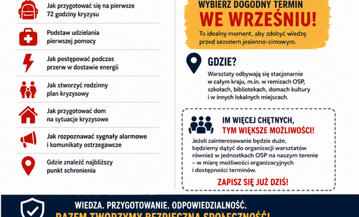 Zdjęcie do Bezpłatne Powszechne Warsztaty Ochrony Ludności &ndash; zapisz się już dziś!